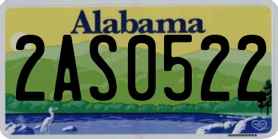 AL license plate 2AS0522