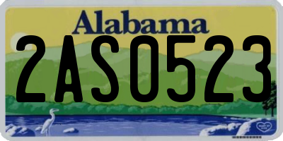AL license plate 2AS0523