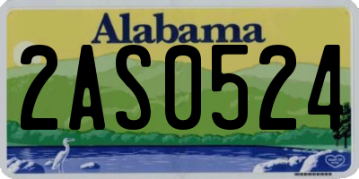 AL license plate 2AS0524
