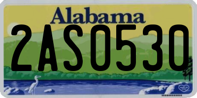 AL license plate 2AS0530