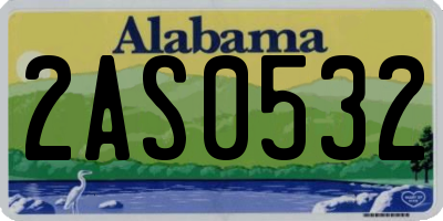 AL license plate 2AS0532