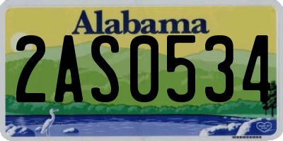AL license plate 2AS0534
