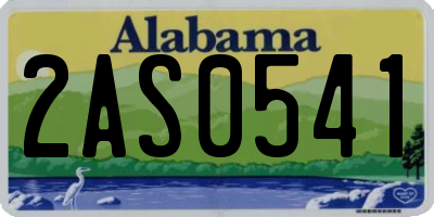 AL license plate 2AS0541
