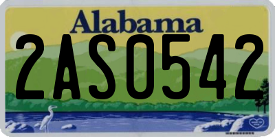 AL license plate 2AS0542