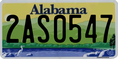 AL license plate 2AS0547