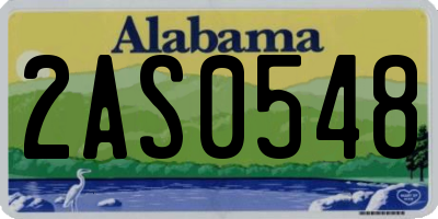 AL license plate 2AS0548