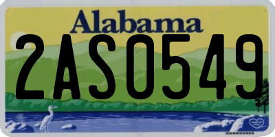 AL license plate 2AS0549