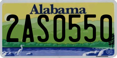 AL license plate 2AS0550