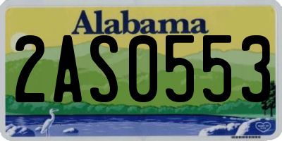 AL license plate 2AS0553