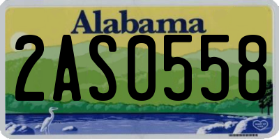 AL license plate 2AS0558