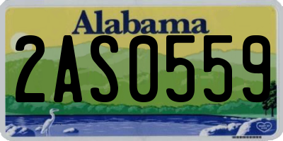 AL license plate 2AS0559