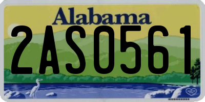AL license plate 2AS0561