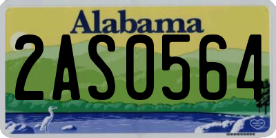 AL license plate 2AS0564