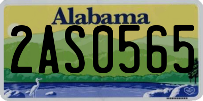 AL license plate 2AS0565