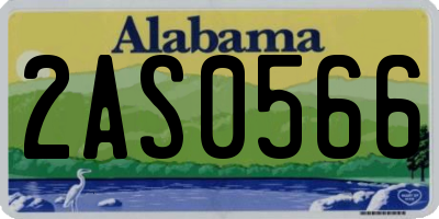 AL license plate 2AS0566