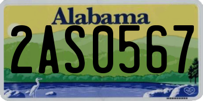 AL license plate 2AS0567