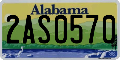 AL license plate 2AS0570