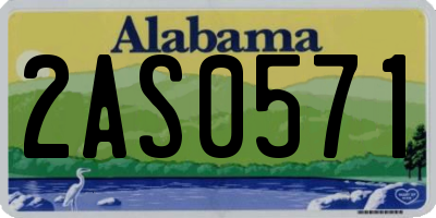 AL license plate 2AS0571