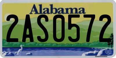 AL license plate 2AS0572