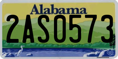 AL license plate 2AS0573