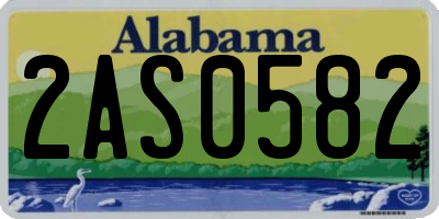 AL license plate 2AS0582