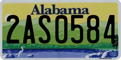 AL license plate 2AS0584