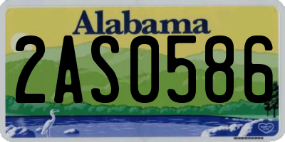 AL license plate 2AS0586