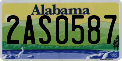 AL license plate 2AS0587