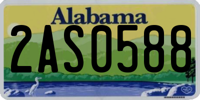 AL license plate 2AS0588