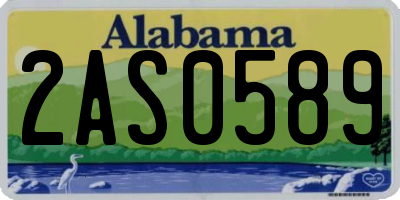 AL license plate 2AS0589