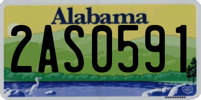 AL license plate 2AS0591