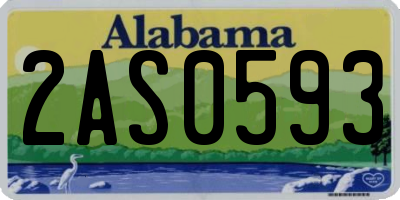 AL license plate 2AS0593