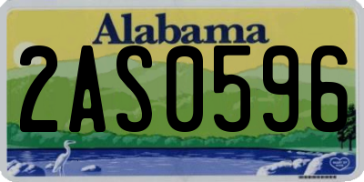 AL license plate 2AS0596