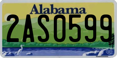 AL license plate 2AS0599