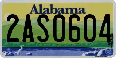 AL license plate 2AS0604