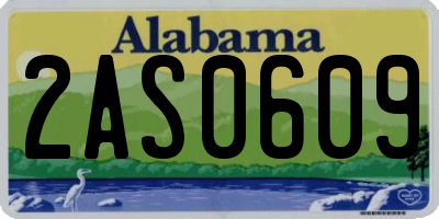 AL license plate 2AS0609