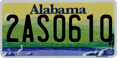AL license plate 2AS0610