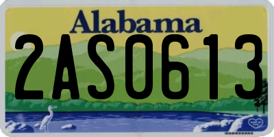 AL license plate 2AS0613