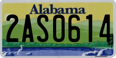 AL license plate 2AS0614
