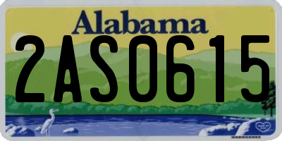 AL license plate 2AS0615