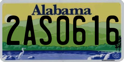 AL license plate 2AS0616