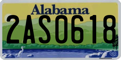 AL license plate 2AS0618