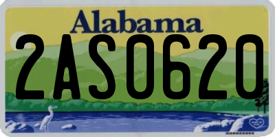 AL license plate 2AS0620