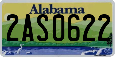 AL license plate 2AS0622