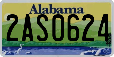 AL license plate 2AS0624