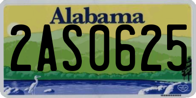 AL license plate 2AS0625