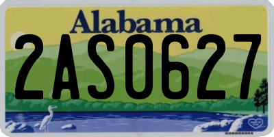 AL license plate 2AS0627