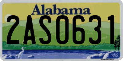 AL license plate 2AS0631