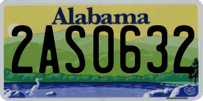 AL license plate 2AS0632
