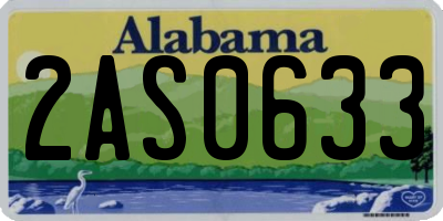 AL license plate 2AS0633
